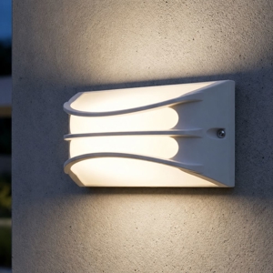 Applique da esterno bianca led 3000k design moderno ip65