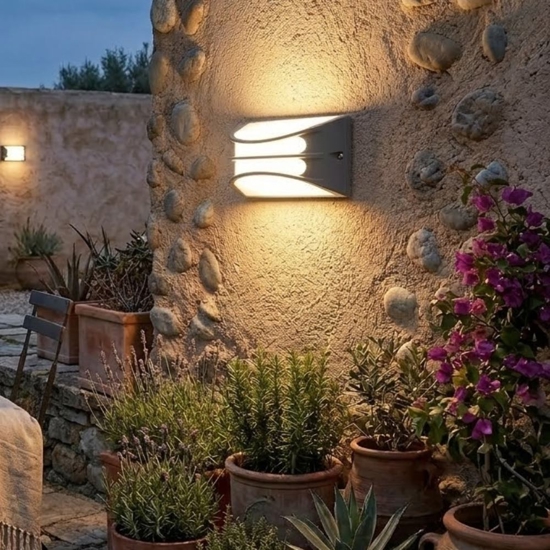 Applique per esterni moderna grafite led 3000k ip65