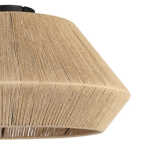 Plafoniera da soffitto design in tessuto intrecciato marrone eglo alderney