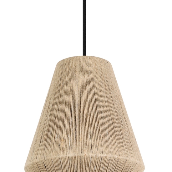 Lampadario 2 pendenti di tessuto marrone eglo alderney per sala da pranzo
