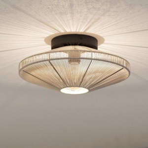 Plafoniera diamante di canapa crema design eglo midsumer