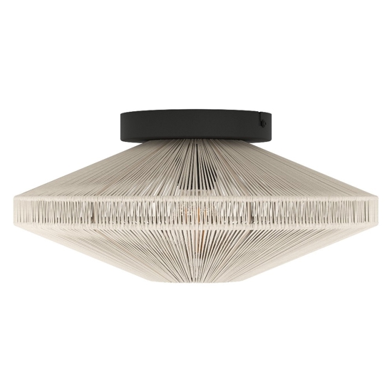 Plafoniera diamante di canapa crema design eglo midsumer
