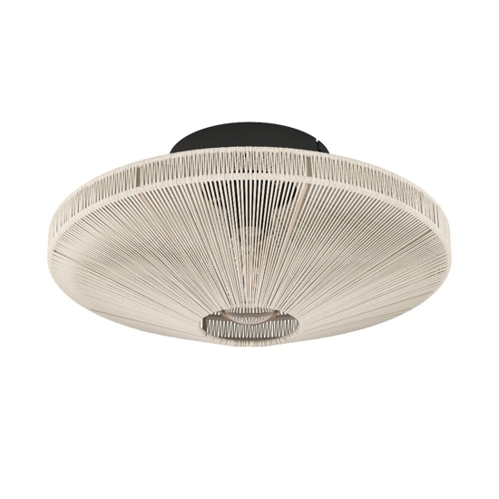 Plafoniera diamante di canapa crema design eglo midsumer
