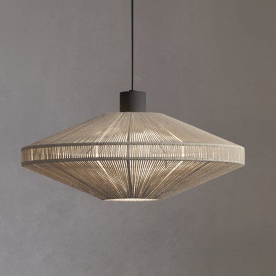 Lampada a sospensione diamante di canapa crea rustica eglo midsumer