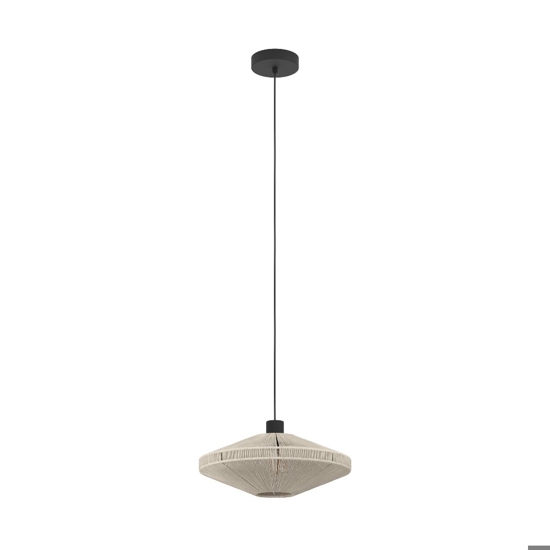 Lampada a sospensione diamante di canapa crea rustica eglo midsumer