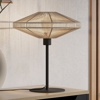 Lampada da tavolo con paralume in canapa crema eglo midsumer