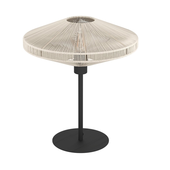 Lampada da tavolo con paralume in canapa crema eglo midsumer