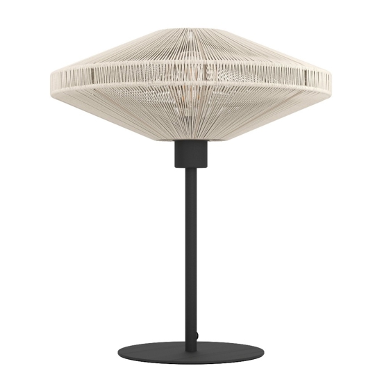 Lampada da tavolo con paralume in canapa crema eglo midsumer