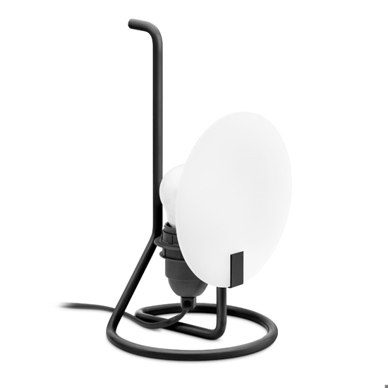 Lampada da tavolo design nero stilnovo bugia e27