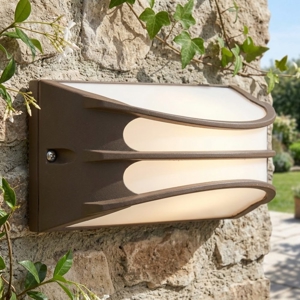 Applique per esterni color caffé moderna led 10w 3000k ip65