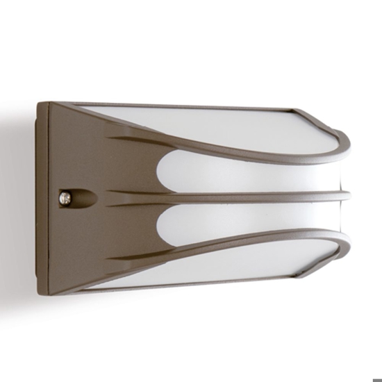 Applique per esterni color caffé moderna led 10w 3000k ip65