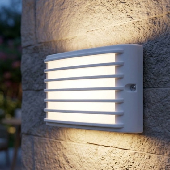 Applique bianca per esterno led 3000k moderna ip65