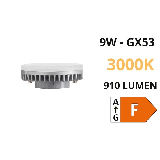 Lampadina gx53 9w led 3000k 910lm ideal lux