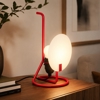 Bugia stilnovo lampada da tavolo rossa e27 moderna