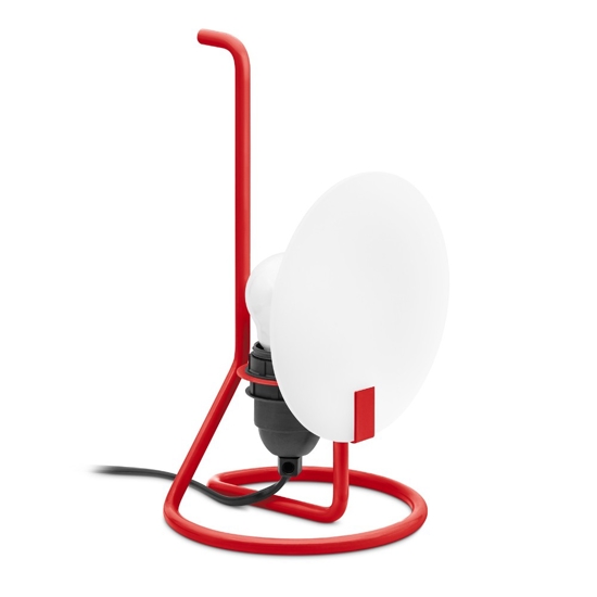 Bugia stilnovo lampada da tavolo rossa e27 moderna