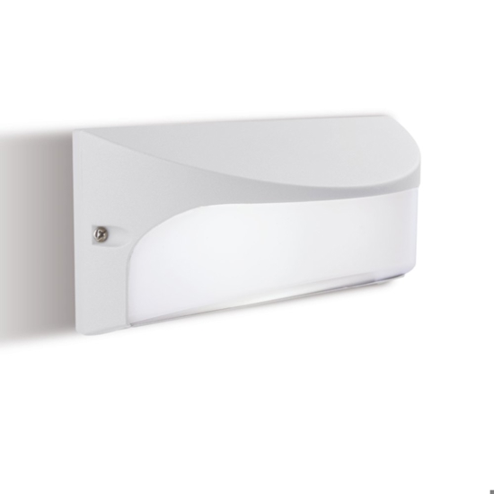 Applique bianca per esterni led 10w 3000k ip65