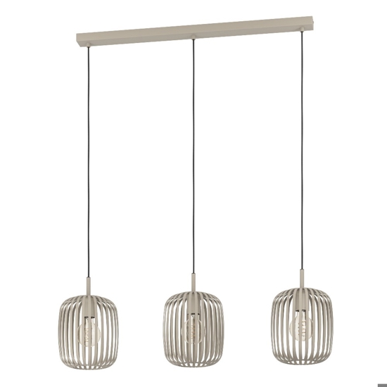 Lampadario 3 pendenti a sospensione sabbia moderno per sala da pranzo eglo romazzina
