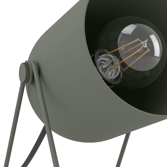 Lampada da comodino verde moderna per camera da letto eglo tilston