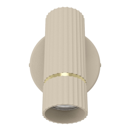 Applique da comodino per camera da letto con interruttore faretto sabbia ottone eglo caminia