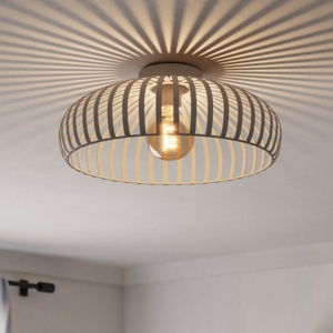 Plafoniera design moderna sabbia per soggiorno eglo mogano