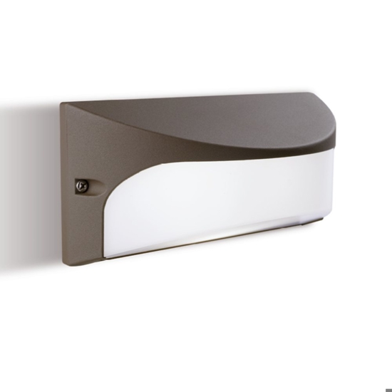 Applique esterno marrone led 10w 4000k moderna ip54