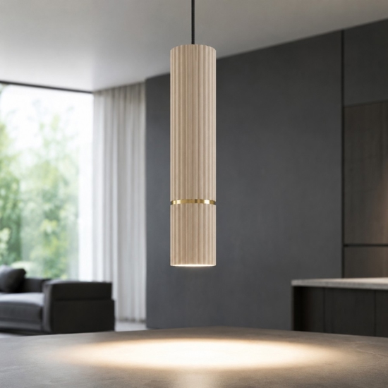 Lampadario sabbia oro 3 cilindri pendenti a sospensione per tavolo da pranzo eglo caminia