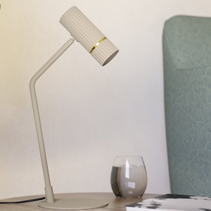 Lampada da comodino sabbia oro orientabile da lettura moderna eglo caminia