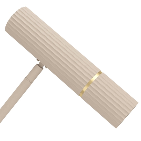 Piantana lampada da lettura sabbia oro cilindro rigato moderna eglo caminia