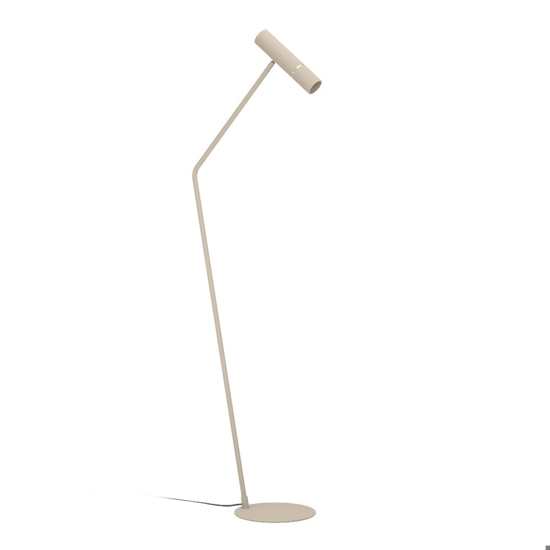 Piantana lampada da lettura sabbia oro cilindro rigato moderna eglo caminia