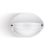 Applique bianca per esterno moderna ovale led 7w 3000k ip65