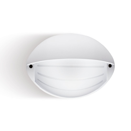 Applique bianca per esterno moderna ovale led 7w 3000k ip65