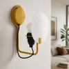 Stilnovo bugia applique da parete design vetro e27 giallo