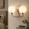 Applique per camera da letto doppia luce bugia stilnovo bianco