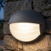 Applique da esterno ovale grafite led 7w 3000k ip65