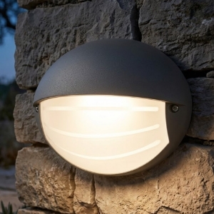 Applique da esterno ovale grafite led 7w 3000k ip65