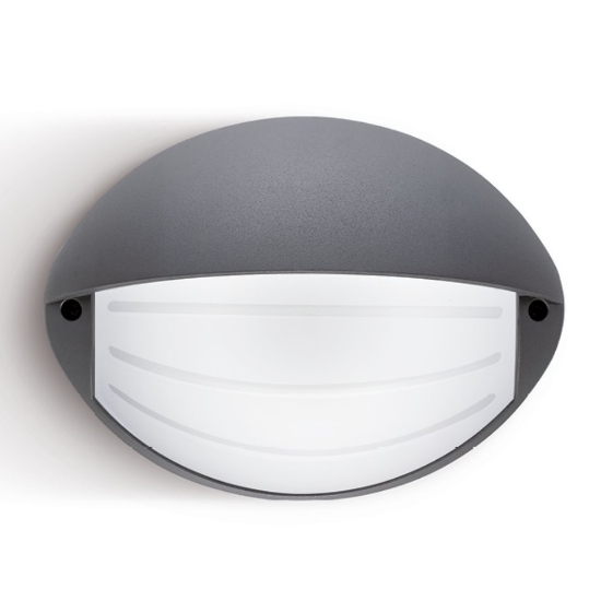 Applique da esterno ovale grafite led 7w 3000k ip65