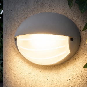 Applique ovale da esterno grafite moderna led 4000k