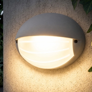 Applique ovale da esterno grafite moderna led 4000k