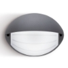 Applique ovale da esterno grafite moderna led 7w 4000k
