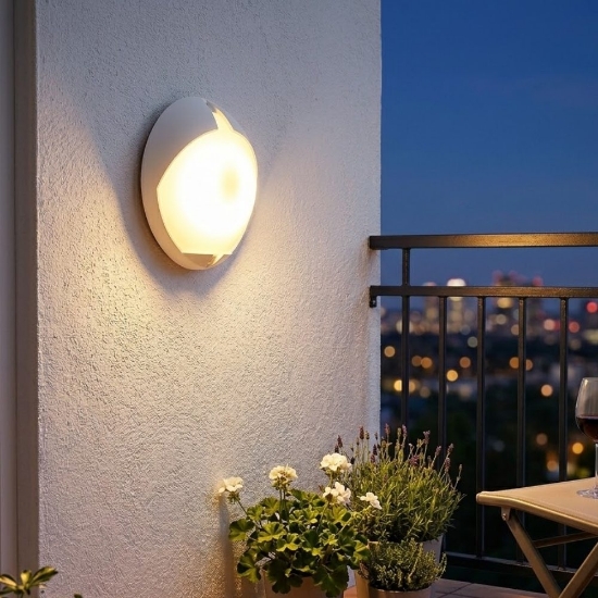 Applique da esterno bianca moderna led 7w 3000k ip65