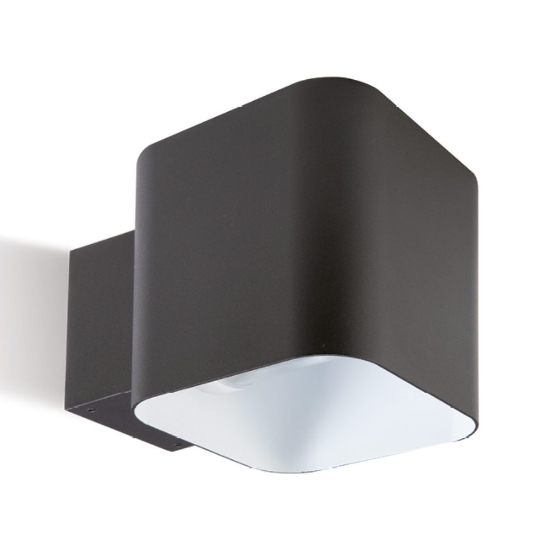 Applique nera per esterni moderna biemissione luce ip54