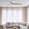 Ventilatore da soffitto con luce led 10w cct 2700k 3000k 4000k bianco e pino con telecomando 28mq