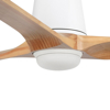 Ventilatore da soffitto con luce led 10w cct 2700k 3000k 4000k bianco e pino con telecomando 28mq