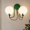 Applique doppia luce verde stilnovo bugia design moderno