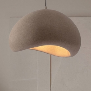 Lampadario sospensione 60cm wabi sabi marrone per soggiorno japandi