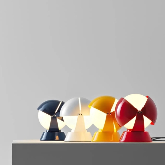 Abat jour da comodino gialla design moderno buonanotte stilnovo orientabile