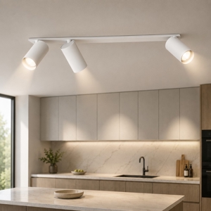 Plafoniera da incasso a soffitto per cucina con faretti orientabili