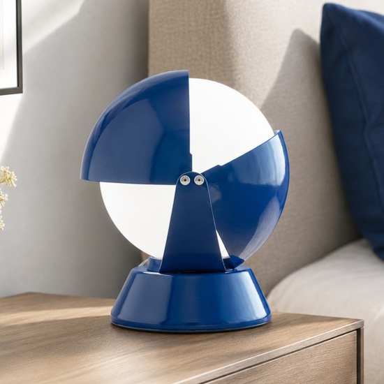 Abat-jour lampada da comodino buonanotte stilnovo blu design moderno