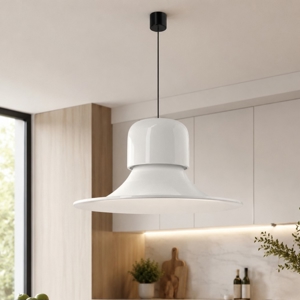 Stilnovo campana lampadario da cucina bianco led cct