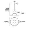 Stilnovo campana lampadario da cucina grigio pietra led 31w 2700k